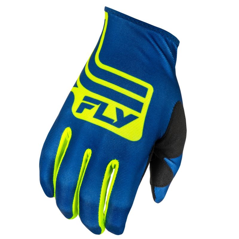 Fly Racing Lite Lancer Le MX Motocross Offroad Navy/Hi-Vis Gloves - Pick Size-276976