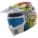 Icon Elsinore Full Face Modular Street/Aventure Touring Motorcycle Helmet-Doodle 3 - White-XL