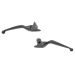 Drag Specialties Matte Black Wide Blade Lever Set Harley-Davidson - 0610-0791