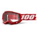 2021 100% Accuri 2 Enduro Dual Lens MX Motocross Offroad Goggles-Red-Clear