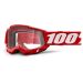 2021 100% Accuri 2 Clear Lens MX Motocross Offroad Goggles - Pick Size & Color-Clear-Red