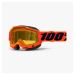 2021 100% Accuri 2 Snow Yellow Lens MX Motocross Offroad Goggles-Neon Orange-Yellow
