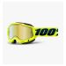 2021 100% Accuri 2 Snow Mirror Lens Goggles-Fluo Yellow-Gold Mirror