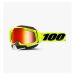 2021 100% Racecraft 2 Snow Mirror Lens MX Motocross Offroad Goggles-Fluo Yellow-Red Mirror