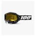 2021 100% Racecraft 2 Snow Yellow Lens MX Motocross Offroad Goggles-Black-Yellow