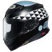 Shoei RF-1400 Full Face Street Motorcycle Helmet - Pick Size & Color-Shakin Speed TC2 - Black/White/Lt Blue-LG