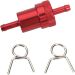 Emgo Anodized Aluminum Motorcycle Reusable Fuel Filter Red 5/16"
