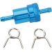 Emgo Anodized Aluminum Motorcycle Reusable Fuel Filter Blue 5/16"