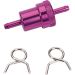 Emgo Anodized Aluminum Motorcycle Reusable Fuel Filter Purple 1/4"