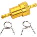 Emgo Anodized Aluminum Motorcycle Reusable Fuel Filter Gold 1/4"
