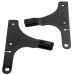 Drag Specialties Black Sissy Bar Side Plates Harley-Davidson 1504-0062