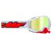 2022 FMF PowerBomb Rocket Mirror Lens Motocross ATV Offroad Goggles - Pick Color-Rocket - White-True Gold Mirror