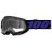 2022 100% Accuri 2 Clear Lens Youth/Kids MX Motocross Offroad Goggles-Moore Black/Purple-Clear