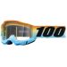 2022 100% Accuri 2 Clear Lens Youth/Kids MX Motocross Offroad Goggles-Sunset Blue/Orange-Clear