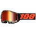 2022 100% Accuri 2 Mirror Lens Youth/Kids MX Motocross Offroad Goggles-Geospace Black/Orange-Red
