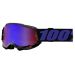 2022 100% Accuri 2 Mirror Lens Youth/Kids MX Motocross Offroad Goggles-Moore Black/Purple-Red/Blue Mirror