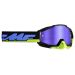 2022 FMF PowerBomb Rocket Mirror Lens Motocross ATV Offroad Goggles - Pick Color-Talladega - Black/Yellow/Blue -Blue