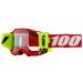 2022 100% Accuri 2 Forecast MX Motocross Offroad Clear Lens Goggles -Neon Red-Clear