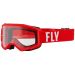 2022 Fly Racing Focus MX Motocross Offroad ATV Goggles - Pick Color-Red/White-Clear
