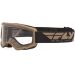 Fly Racing Focus Youth Kids MX Motocross Offroad ATV Goggles-Khaki-Clear