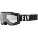 2022 Fly Racing Focus Youth/Kids Motocross Offroad ATV Goggles - Pick Color-Black/White-Clear