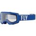 2022 Fly Racing Focus Youth/Kids Motocross Offroad ATV Goggles - Pick Color-Blue/White-Clear