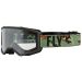 2022 Fly Racing Focus Youth/Kids Motocross Offroad ATV Goggles - Pick Color-Green Camo/Black-Clear