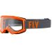 2022 Fly Racing Focus Youth/Kids Motocross Offroad ATV Goggles - Pick Color-Grey/Orange-Clear