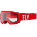 2022 Fly Racing Focus Youth/Kids Motocross Offroad ATV Goggles - Pick Color-Red/White-Clear