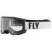 2022 Fly Racing Focus Youth/Kids Motocross Offroad ATV Goggles - Pick Color-White/Black-Clear