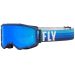 2022 Fly Racing Zone MX Motocross Offroad ATV Goggles - Pick Color-Black/Blue-Sky Blue Mirror/Smoke