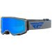 2022 Fly Racing Zone MX Motocross Offroad ATV Goggles - Pick Color-Grey/Blue-Sky Blue Mirror/Smoke