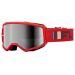 2024 Fly Racing Zone MX Motocross Offroad ATV Youth/Kids Goggles - Pick Color-Red/Charcoal-Silver Mirror Smoke