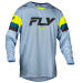 2024 Fly Racing Youth Kinetic Prix Motocross Offroad Jersey - Pick Size & Color-Ice Grey/Charcoal/Hi-Vis-YM