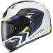 Scorpion Exo R-320 Full face Street Motorcycle helmet - Pick Size & Color-Alchemy - White/Blue/Hi-Viz-LG