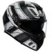 AGV K3 Full Face Street Motorcycle Riding Helmet - Pick Size & Color-Rivia - Matte Black/White-MD