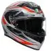 AGV K3 Full Face Street Motorcycle Riding Helmet - Pick Size & Color-Space - Matte White/Red Fluo-2XL