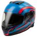 Gmax FF-18 Full Face Street Motorcycle helmet - Pick Size & Color-Drift - Black/Blue/Red-MD