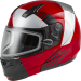 2021 Gmax MD-4S Dual Lens Shield Modular Reserve Motorcycle Snow Helmet -Reserve Red/Silver/Black-LG