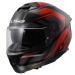 2024 LS2 Stream ll Solid Modular Full Face Motorcycle Helmet - Pick Size & Color-Fury - Gloss/Black/Red-XL