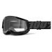 2021 100% Strata 2 Clear Lens MX Motocross Offroad Goggles-Black-Clear