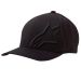 Alpinestars Corp Shift 2 Curved Brim Unisex Flexfit Hat - Pick Size/Color-Black/Black-SM/MD