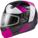 2021 Gmax MD-4S Dual Lens Shield Modular Reserve Motorcycle Snow Helmet -Reserve Black/Pink/White    -SM
