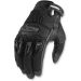 Icon Twenty-Niner CE Street Motorcycle Riding Black Gloves-Black-SM
