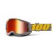 2021 100% Strata 2 Mirror Lens MX Motocross Offroad Goggles-Izipizi-Red Mirror