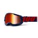 2021 100% Strata 2 Mirror Lens MX Motocross Offroad Goggles-Masego-Red Mirror