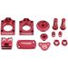 Moose Racing Bling Pack Billet Aluminum Red For Honda - 1231-0899