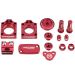 Moose Racing Bling Pack Billet Aluminum Red For Honda - 1231-0898