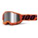 2021 100% Accuri 2 Mirror Lens MX Motocross Offroad Goggles - Pick Size & Color-Neon Orange-Silver Mirror