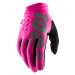 100% Brisker Cold Weather Womens Gloves-Neon Pink/Black-LG